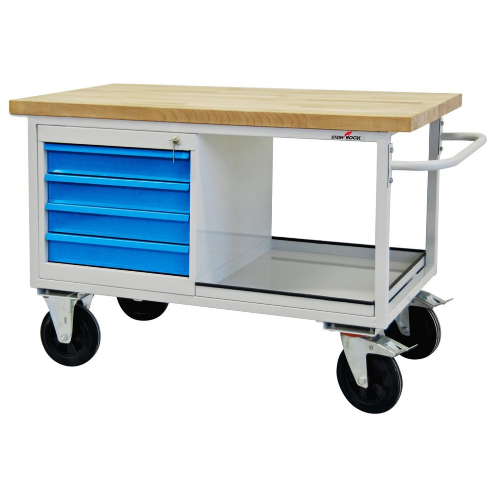 Steinbock® Werkbank Motion, verfahrbar, 4 Schubladen, TK 500 kg