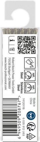 Bosch Metallbohrer PRO Stainless Steel Arbeits-L.43mm D.3,8mm L.75mm 10St.