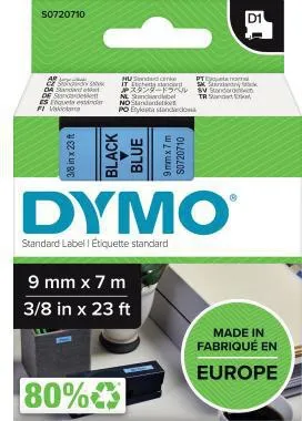 DYMO Schriftbandkassette D1 S0720710 9mmx7m schwarz auf blau