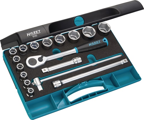 Steckschlüsselsatz 906 17-tlg.1/2 Zoll SW 10-32mm Z.90 6KT HAZET