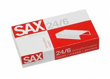 SAX Heftklammer 1-246-01 Nr. 24/6mm verkupfert 1.000 St./Pack.