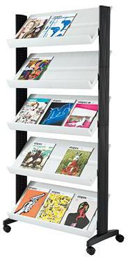 Paperflow Prospektständer Uno 255N.02 5Auflagen mobil grau