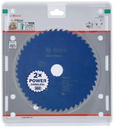 Bosch Kreissägeblatt Expert for Wood D.210mm Bohrung 30mm 48Zähne WZ