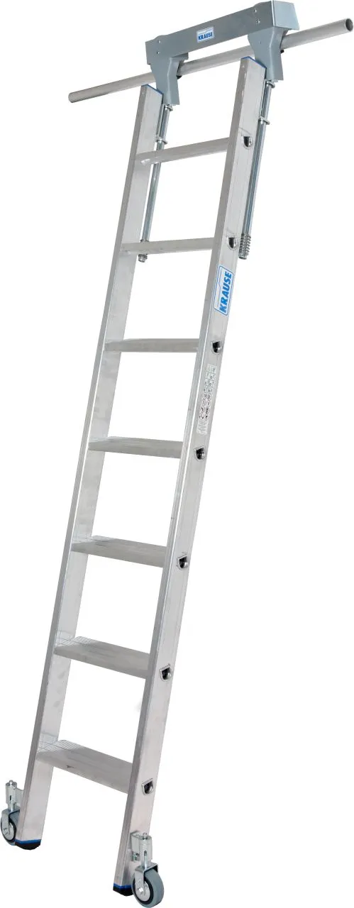 Krause STABILO Stufen-RegalLeiter Rundrohr-Schienenanlage 1x7 Stufen