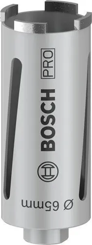 Bosch Diamanttrockenbohrkrone PRO Arbeits-L.65mm D.150 G 1/2Zoll 4 Seg.