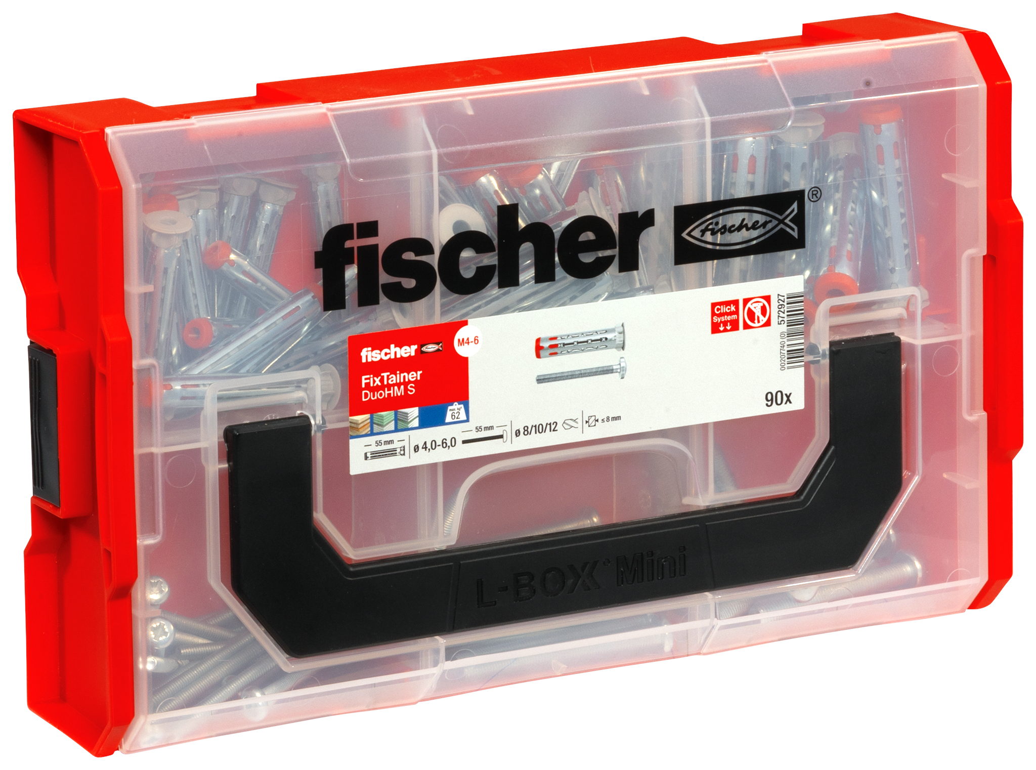 fischer FixTainer mit Hohlraumdübel DuoHM, Panhead-Schraube, TX-Antrieb