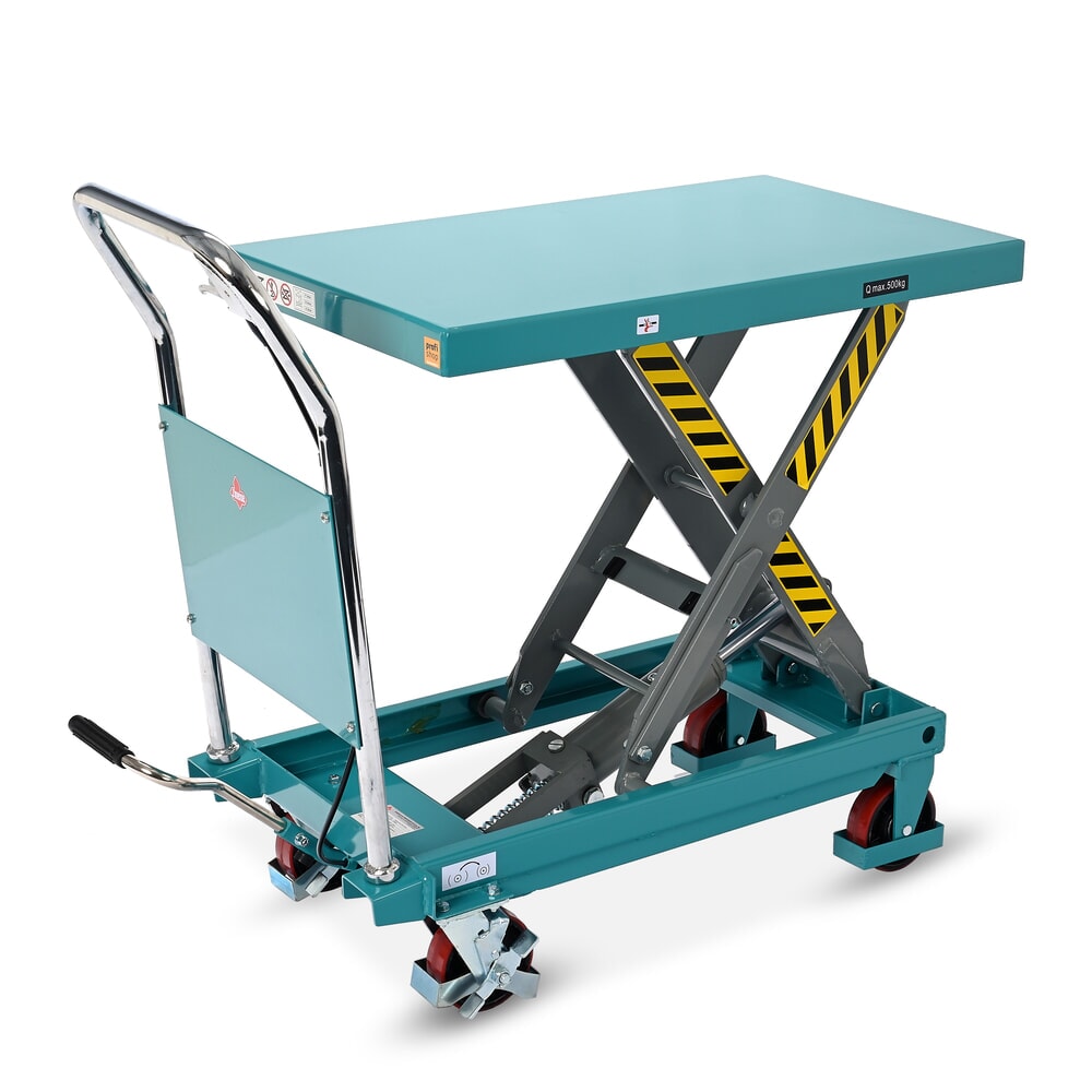 Scheren-Hubtischwagen Ameise® LTT 0.5 mit Einfach-Schere, fester Bügel