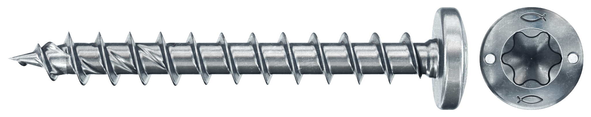 fischer PowerFast FPF II PTF 3,5 x 25 BC 200 Panhead mit Innenstern TX Vollgewinde galvanisch verzinkt, blau passiviert