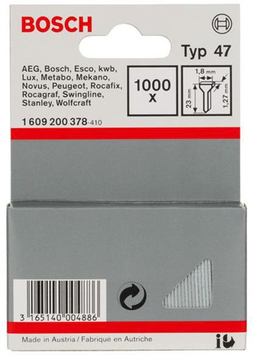 Bosch Nagel Typ 47 LxB 23x1,8mm Dicke 1,27mm 1000er Pack