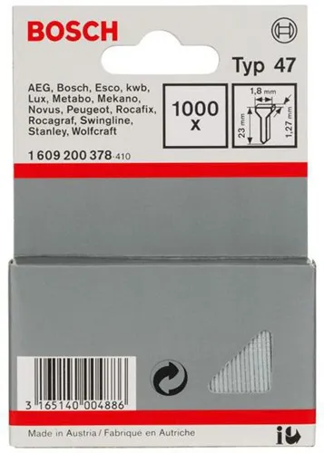 Bosch Nagel Typ 47 LxB 23x1,8mm Dicke 1,27mm 1000er Pack
