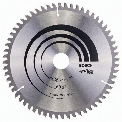 Bosch Kreissägeblatt PRO Wood AD 216mm Z.60 WZ/N Bohr.30mm Schnitt-B.2,8mm HM