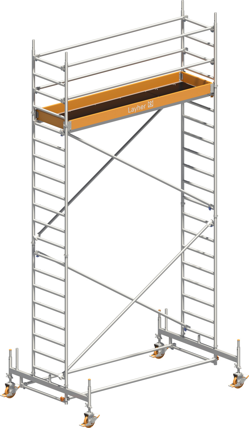Layher Fahrgerüst Uni Standard Typ: 1104 | SH: 4,35 m / AH: 6,35 m