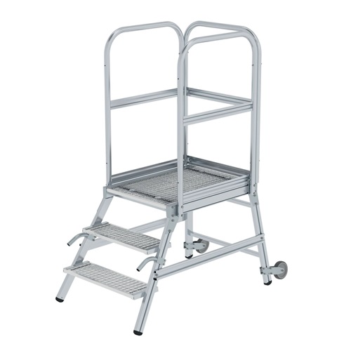 MUNK Podesttreppe mit Rollen und Griffen