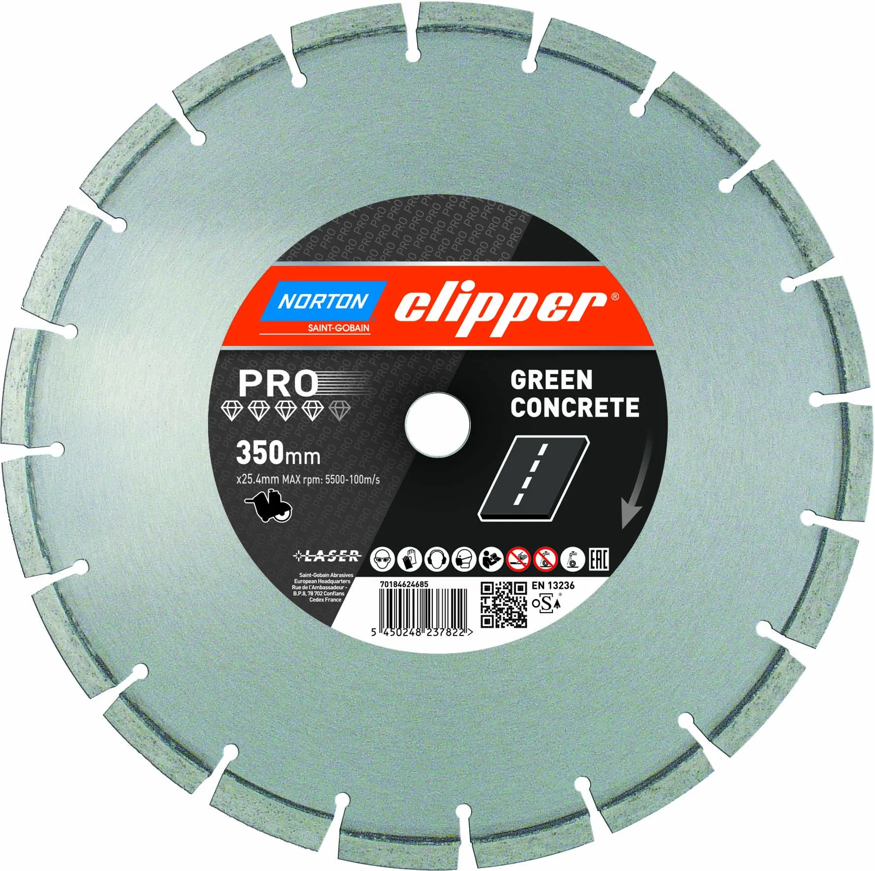 Norton Clipper Diamanttrennscheibe Pro Green Concrete
