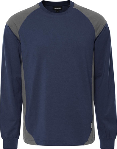 FRISTADS Langarm T-Shirt 7071 GTM Gr.4XL marine/dunkelgrau