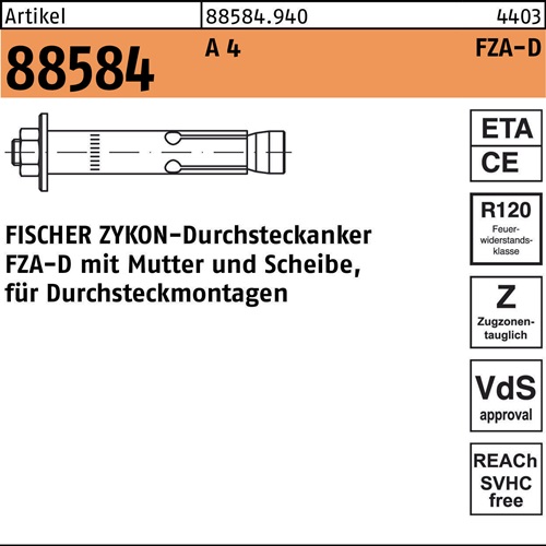 Durchsteckanker R 88584 ZYKON FZA-D FISCHER