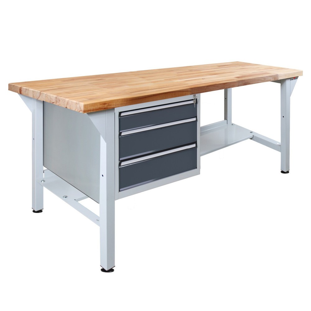 Steinbock® Werkbank Pro, 3 Schubladen, 1 Ablage, TK 500 kg