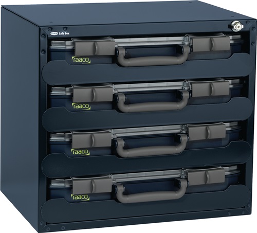 Sortimentskastentresor B452xT405xH330mm 4 Fächer m.Sortimentskästen