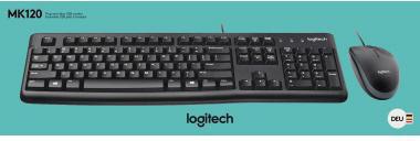 Logitech Tastatur-Maus-Set MK120 920-002540 corded schwarz