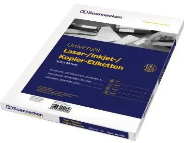 Soennecken Etikett 5767 105x48mm weiß 1.200 St./Pack.