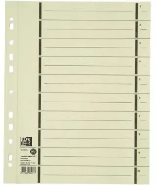 Oxford Trennblatt 400004672 DIN A4 mP 200g Karton ch 100 St./Pack.