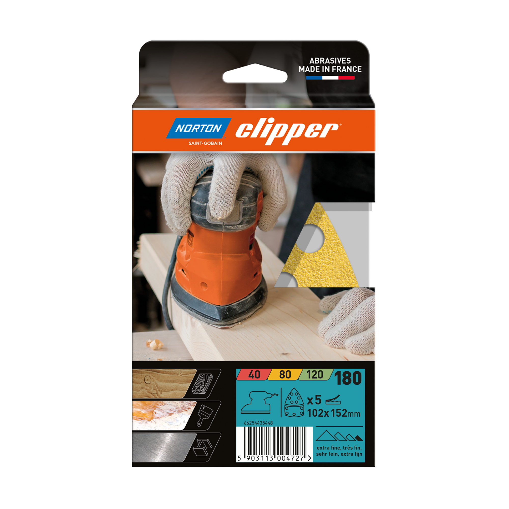 Norton Clipper Delta-Schleifscheiben 102x152 P180