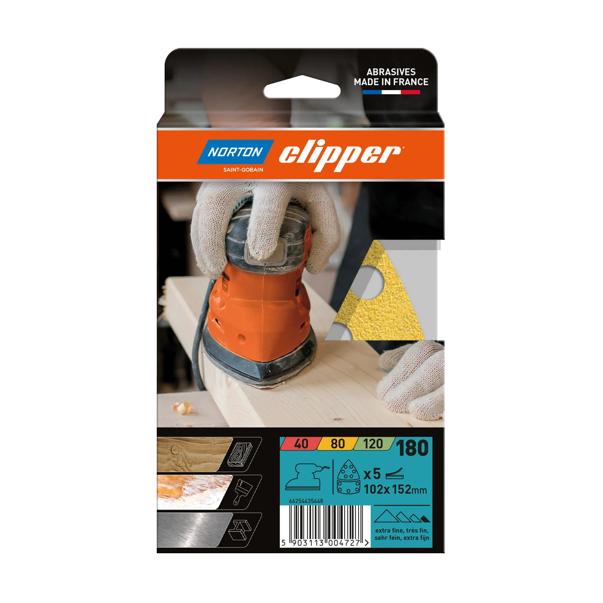 Norton Clipper Delta-Schleifscheiben 102x152 P180