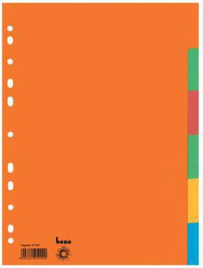 Bene Register 97400 blanko DIN A4 6teilig Karton farbig