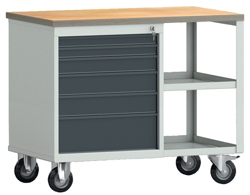 Werkbank PW 700 B1000xT620xH805mm Buche Multiplex 6 Schubl. KLW-LUTZ BETRIEBSEINRICHTUNGEN