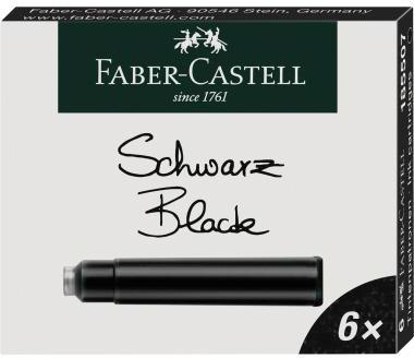 Faber-Castell Tintenpatronen 185507 Standard schwarz 6 St./Pack