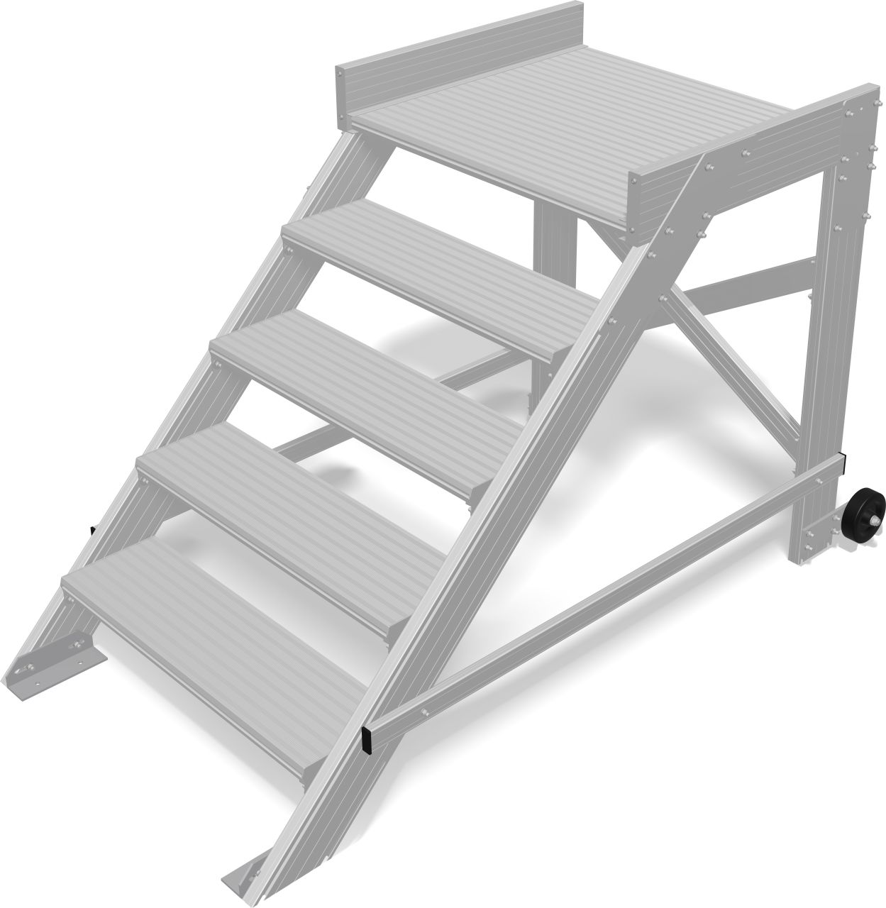Krause STABILO PodestTreppe fahrbar aus Leichtmetall 1x5 Stufen