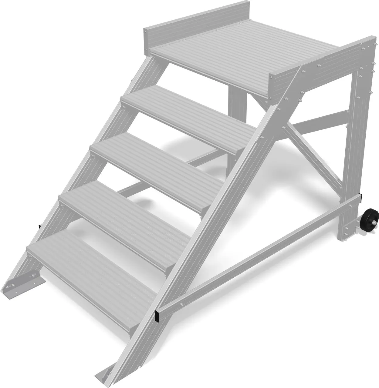 Krause STABILO PodestTreppe fahrbar aus Leichtmetall 1x5 Stufen