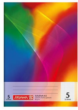 BRUNNEN Schulheft 104530502 DIN A5 Lin5 32Blatt kariert