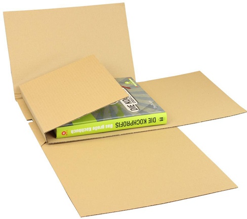 Buchverpackung Drehfix Maße 330x260x10-115mm Qualtität 1.20 B C4 braun TRANSPAK