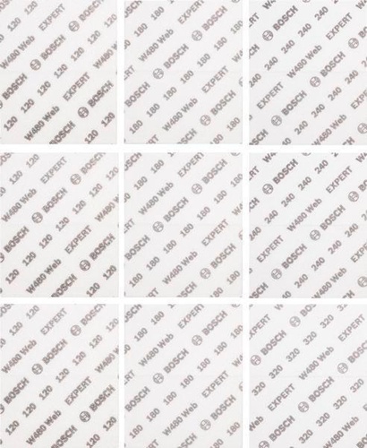 Bosch Schleifblatt-Set EXPERT W480 web Blattabm.115x140mm Körnung 120-320 