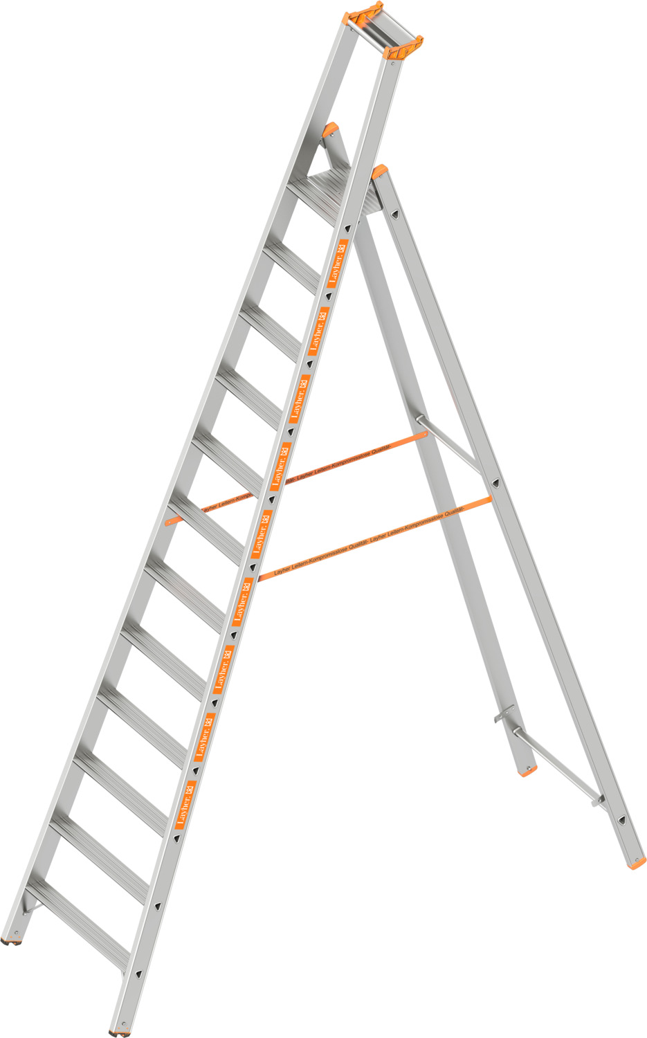 Layher Stufenstehleiter einseitig begehbar TOPIC 1064 12 Stufen