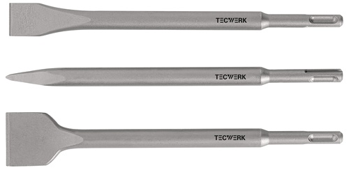 TECWERK Einsteckwerkzeugset SDS-plus 3-tlg.in Ku.-Box L.250mm KU-Box 