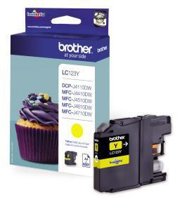 Brother Tintenpatrone LC123Y 600Seiten gelb