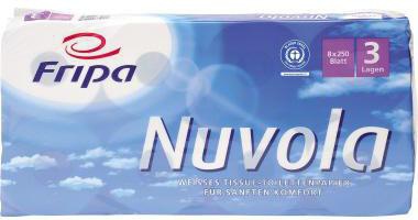 Fripa Toilettenpapier Nuvola 1200801 3lagig weiß 8 Rl./Pack.