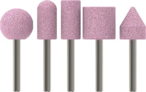 Bosch Schleifstift-Set PRO Steel 5-tlg.Rund/Halbrund/Zyl./Scheibenf./Kegelförmig