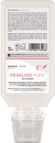 Hautpflege PEVALIND PURE 1l pH-hautneutral,silikonfrei Softflasche PAUL VOORMANN