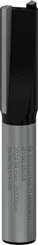 Bosch Nutfräser Standard for Wood Arbeits-L.25,4mm D.10mm L.56mm Schaft 8mm 