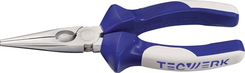 Flachrundzange L.160mm flach-rund ger.Mehrkomp.-Hüllen TECWERK
