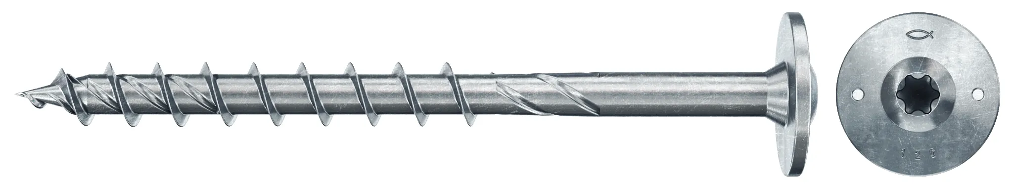 fischer PowerFast FPF II WTP 10,0 x 140 BC 50 Tellerkopf mit Innenstern TX Teilgewinde galvanisch verzinkt blau passiviert