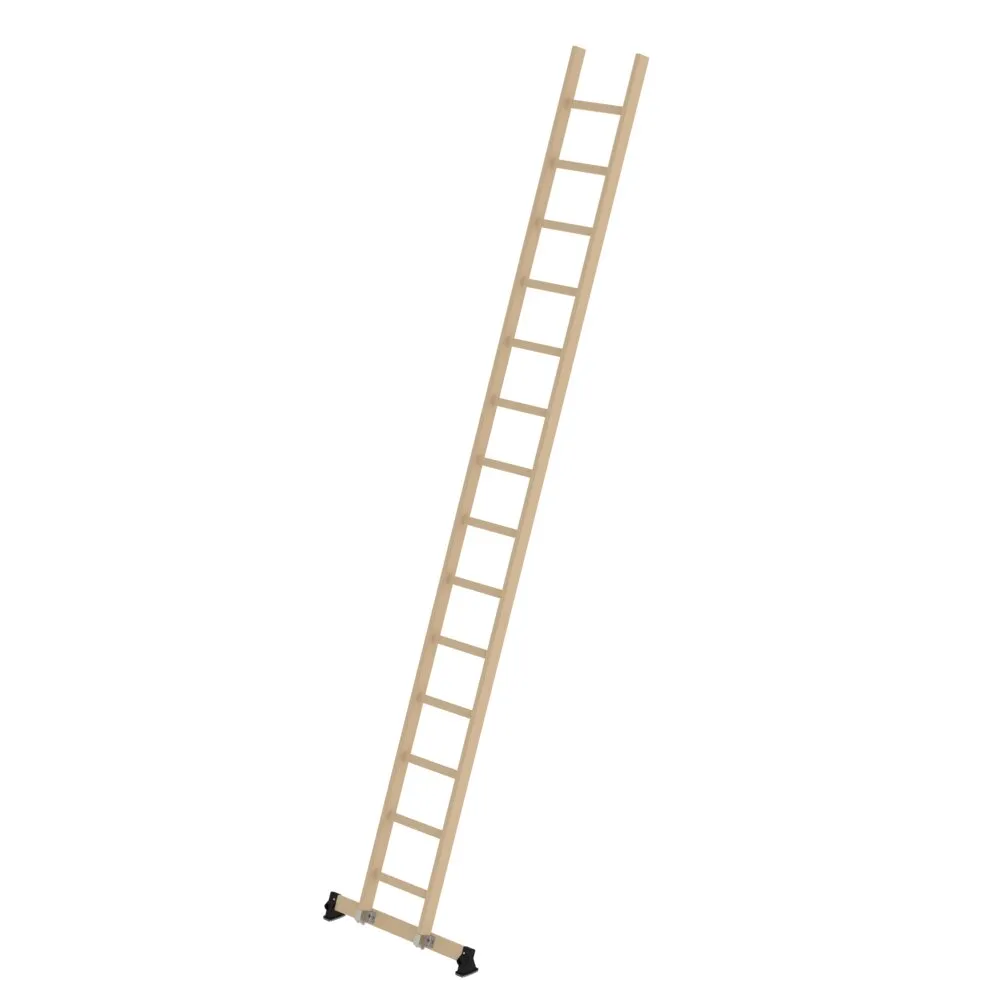 MUNK Sprossen-Anlegeleiter Holz nivello®-Traverse