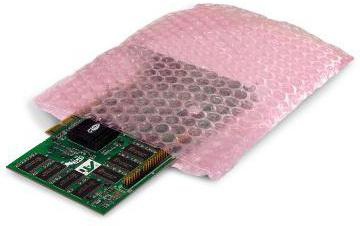 Luftpolsterbeutel antistatisch Maße 150x200mm S.100µ rosa Noppen auf Außenseite