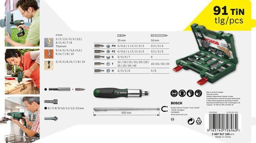 Bosch Bohrerset V-Line TiN 91tlg.