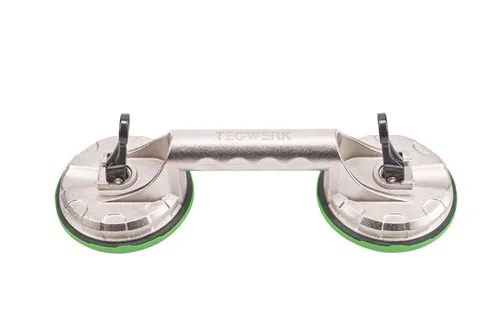 TECWERK Saugheber Trgf.80kg Kopf-D.118mm 2 Köpfe Alu
