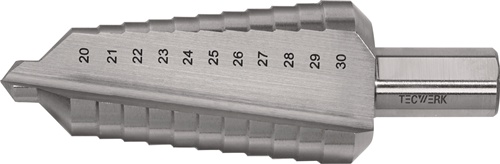 TECWERK Stufenbohrer Bohrber.20-30mm HSS ger.genutet Z.2 Stufen 11 