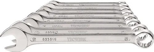 Ringmaulschlüsselsatz 9-tlg.SW 10-32mm Form A ext.lang CV-Stahl TECWERK